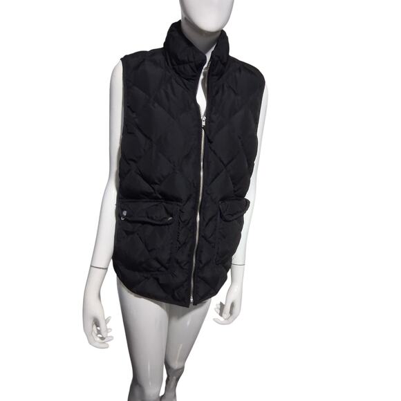 Woolrich Women's Large Quilted Black Down Gorpcore Outwear Western Puffer Vest - Picture 6 of 13